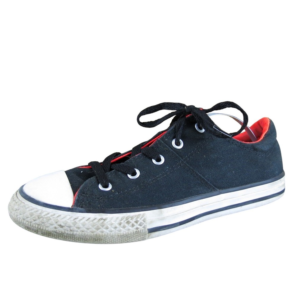 Converse Sneaker Low Top Boys Y 4 Medium Athletic Black Fabric Lace Up